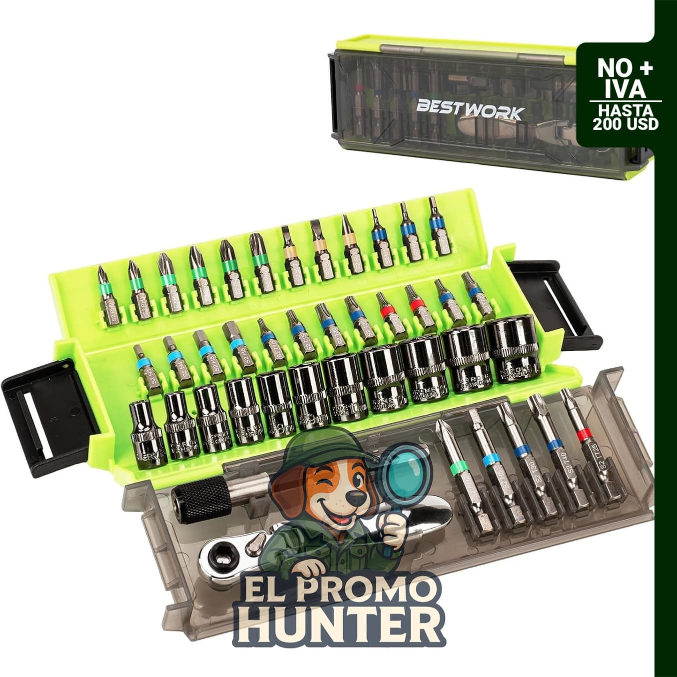 Kit de herramientas mini de 43 piezas para motocicleta con juego de trinquete.