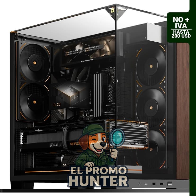 Funda ATX Thermalright A70 Vision V2 con vidrio sin columnas y 8 ranuras para ventiladores.