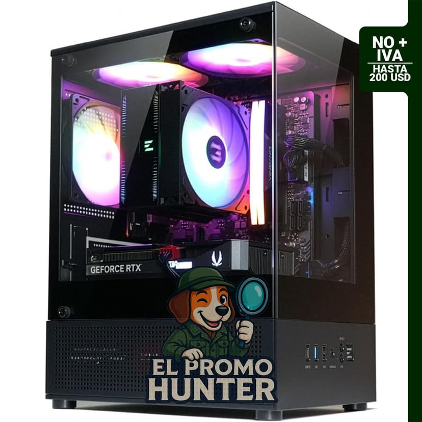 Carcasa compacta Zalman CUBIX-G Micro-ATX para PC, color negro, con paneles de vidrio templado.