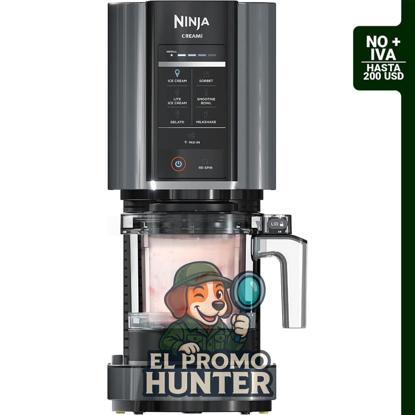 Procesador de helados Ninja CREAMi, 7 en 1, para preparar helados, gelato, sorbete y batidos.