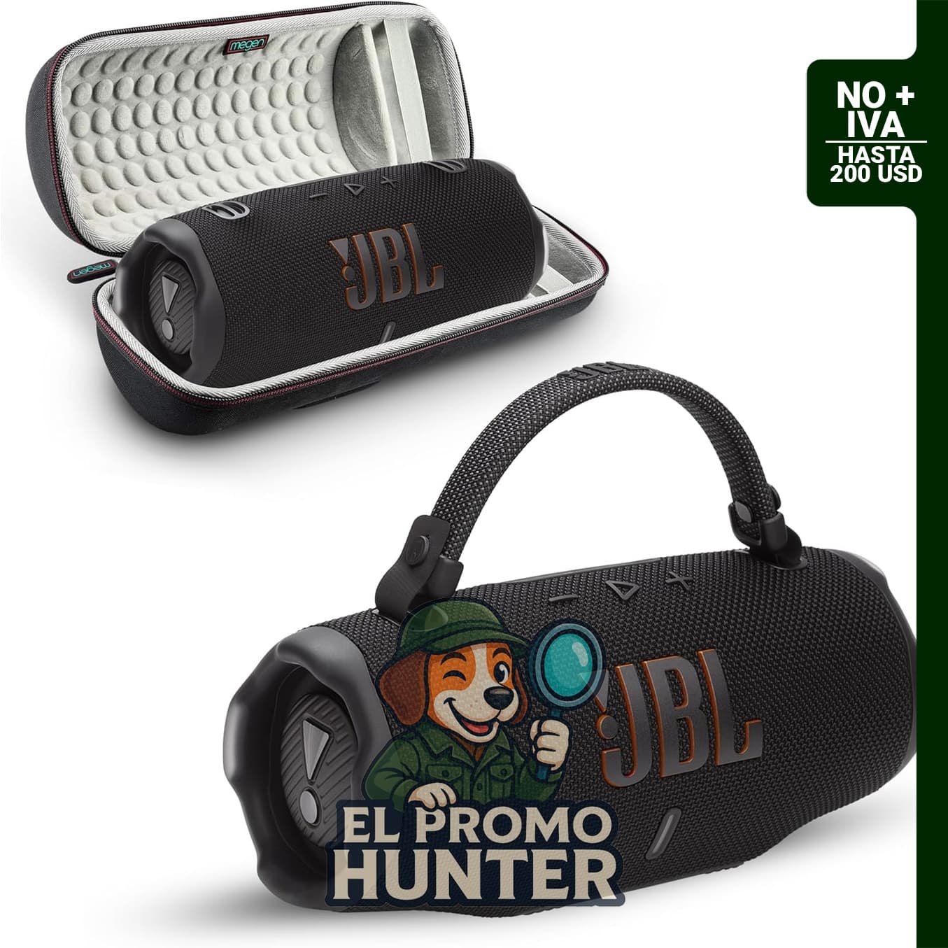Bocina portátil JBL Charge 6 Bluetooth, impermeable IP68, audio inalámbrico, 28 horas de reproducción.