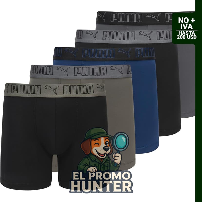 Paquete de 5 calzoncillos tipo bóxer Performance para hombre.