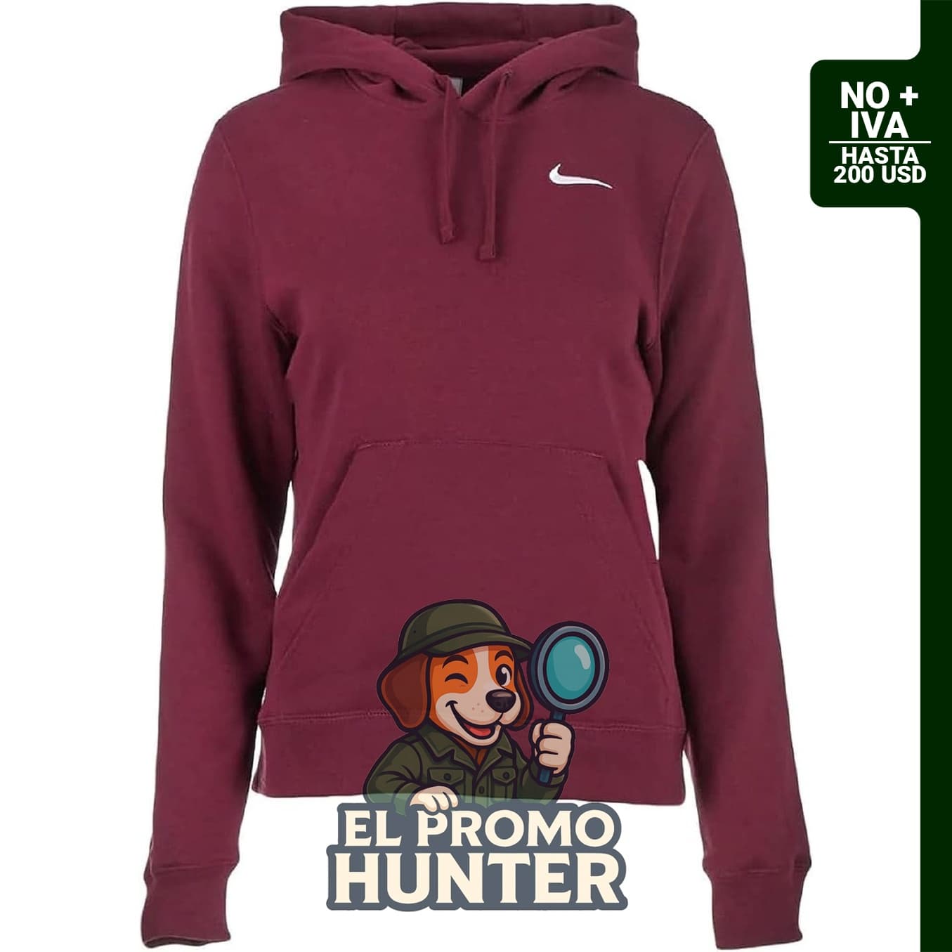 Sudadera pullover de felpa con capucha para mujer de Nike.