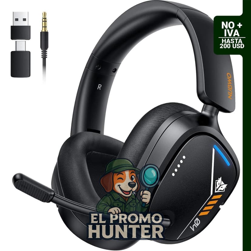 Auriculares inalámbricos NUBWO para PS5, PS4, PC y Switch con sonido envolvente 7.1.