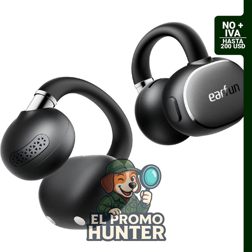 Auriculares EarFun Clip 2, abiertos, con clip, Bluetooth 6.0, controlador de titanio de 12 mm, 4 micrófonos.