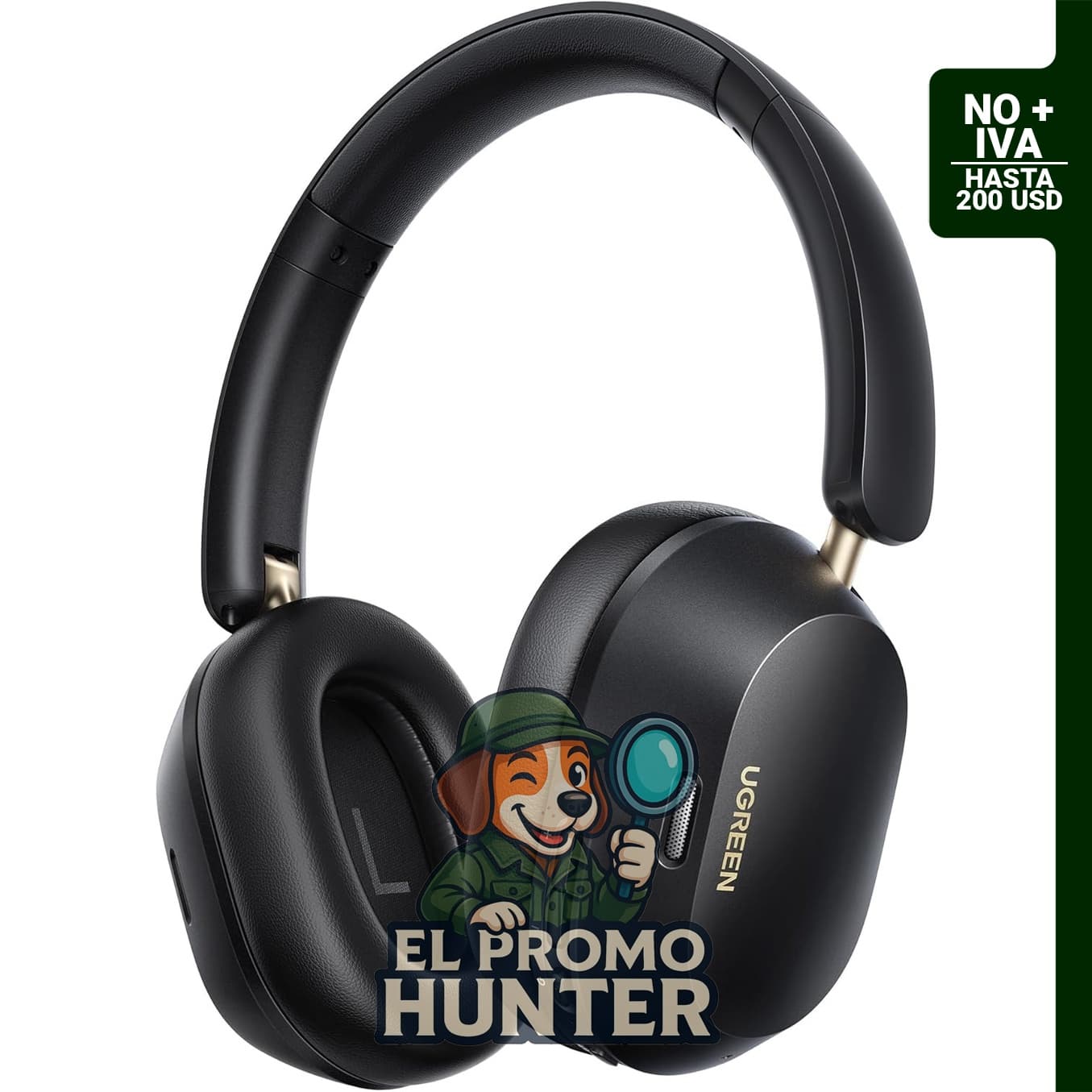 Auriculares inalámbricos UGREEN HiTune Max5c con ANC híbrido y 75 horas de reproducción.