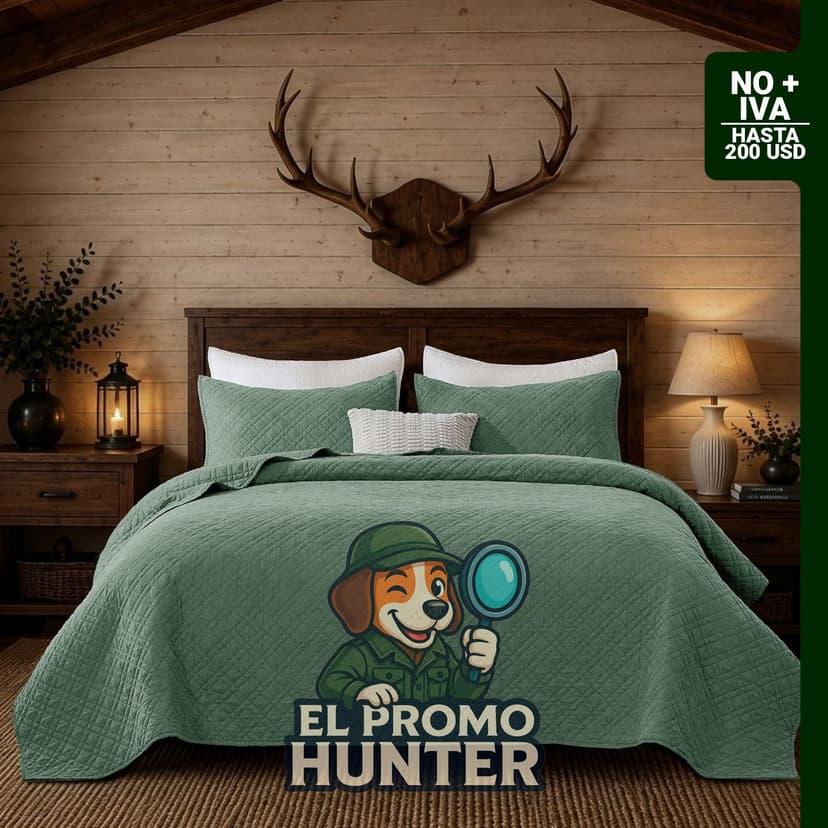 Juego de edredón Queen con fundas de almohada, colcha acolchada ligera, microfibra cepillada, 88 x 92" (224 x 234 cm).