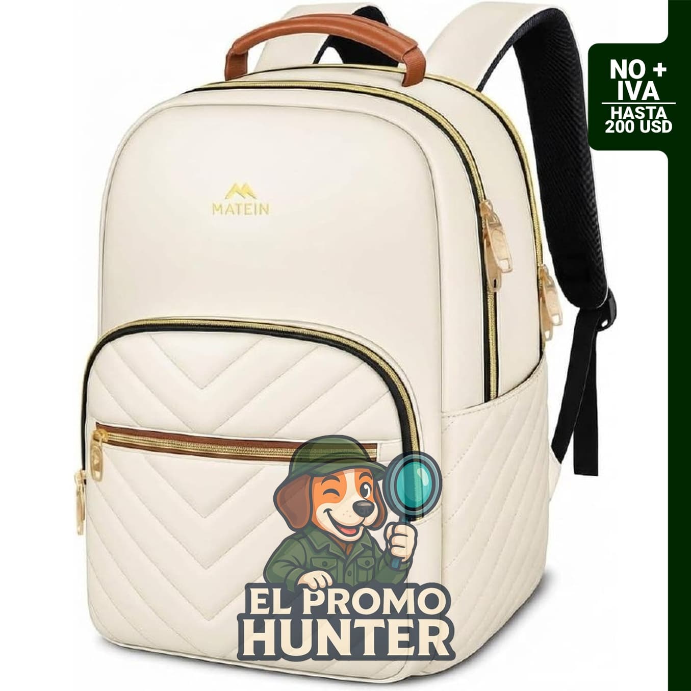 Mochila ligera acolchada para laptop de 15.6" (38 cm) con diseño delgado y puerto USB.