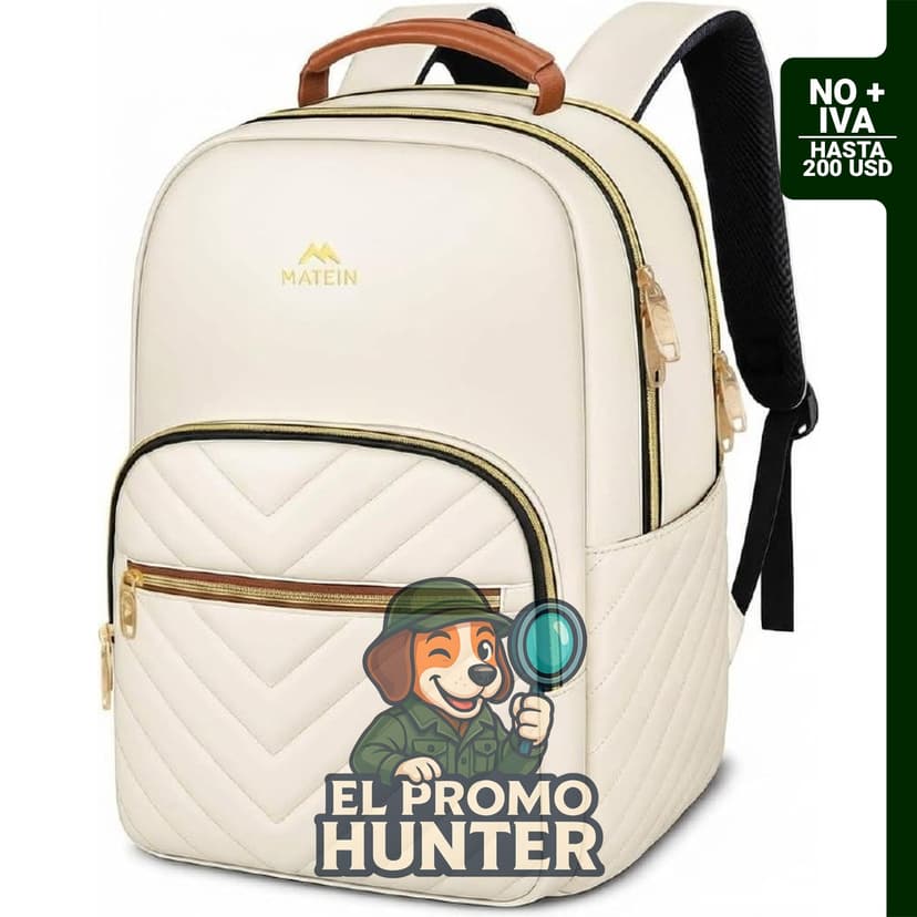Mochila ligera acolchada para laptop de 15.6" (38 cm) con diseño delgado y puerto USB.