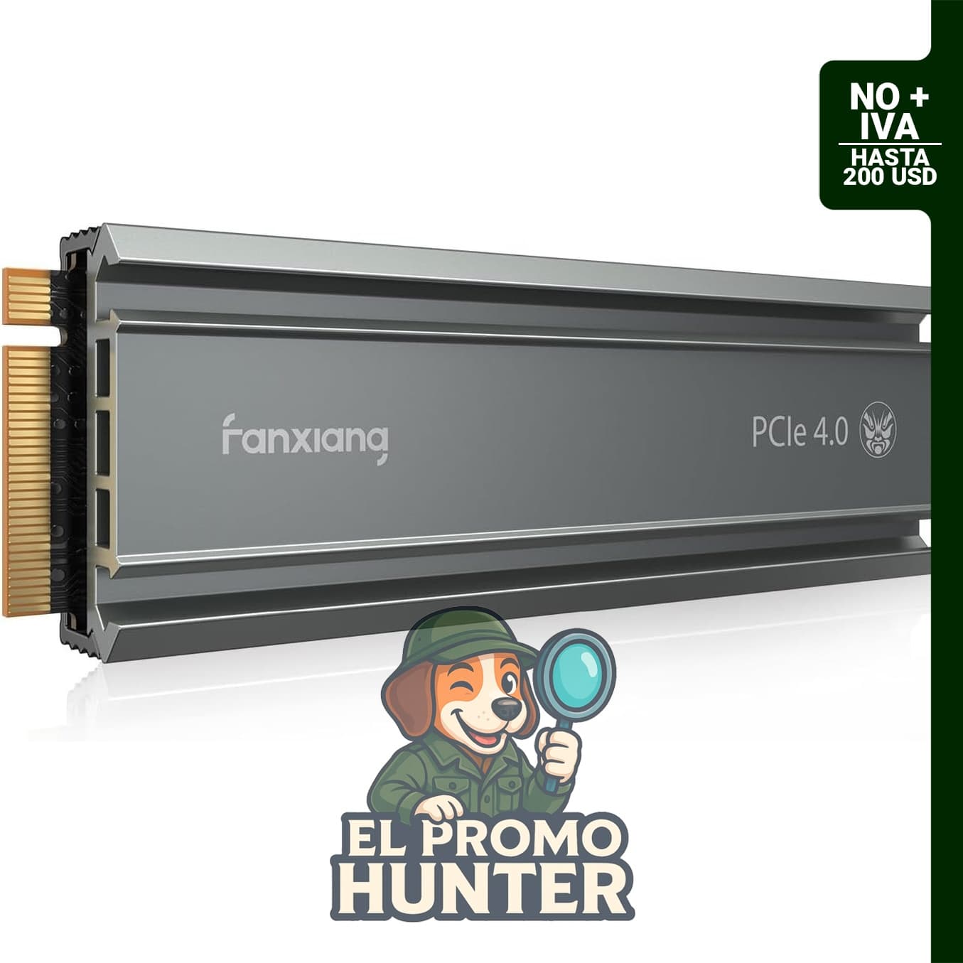 SSD interno fanxiang S660 PCIe 4.0 de 500GB NVMe M.2 para PS5, con disipador de calor y velocidad de hasta 5000 MB/s.
