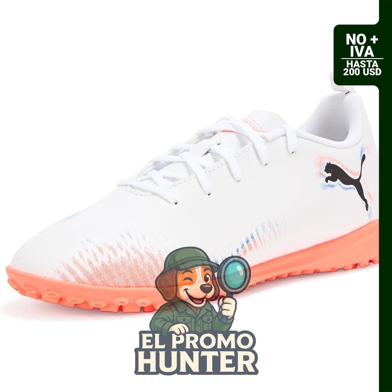 Botines de fútbol PUMA Kids Future 8 Play para entrenamiento en césped, disponibles para niños pequeños y grandes.