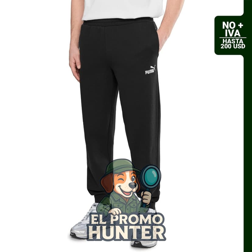 Pantalones de sudadera con puños PUMA Essentials No.1 para hombre.