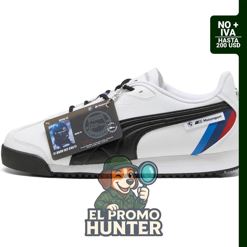 Zapatillas PUMA BMW M Motorsport Roma para hombre, color negro.