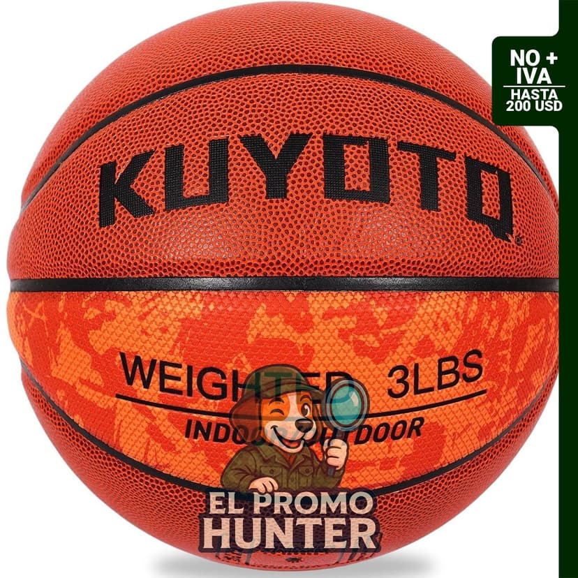 Balón de baloncesto pesado de entrenamiento, tamaño 7/6, 29.5"/28.5" (75/72 cm), compuesto.