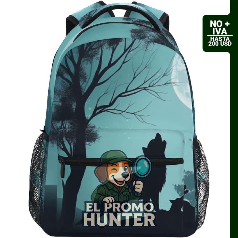 Mochila de viaje Nander con diseño de mapa del mundo, compatible con laptops.