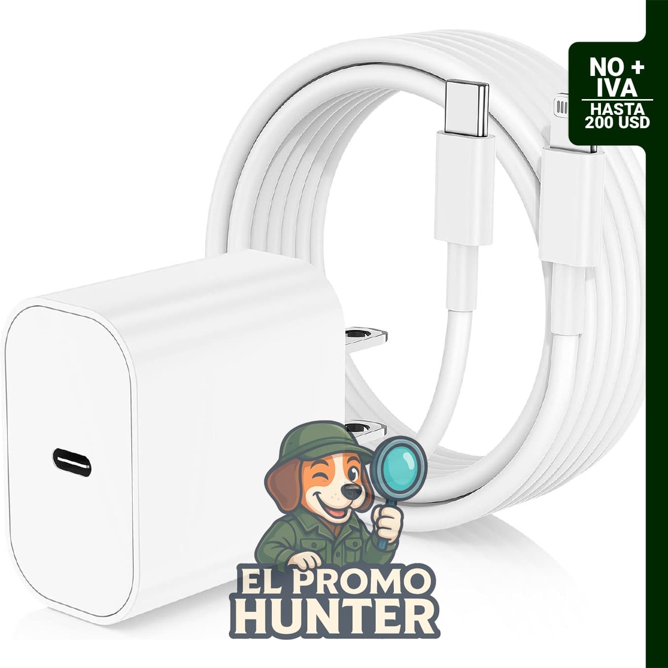 Cargador de pared tipo C con cable USB C a Lightning de 10 pies para iPhone 14 Pro Max/14 Plus/13 Pro/12.