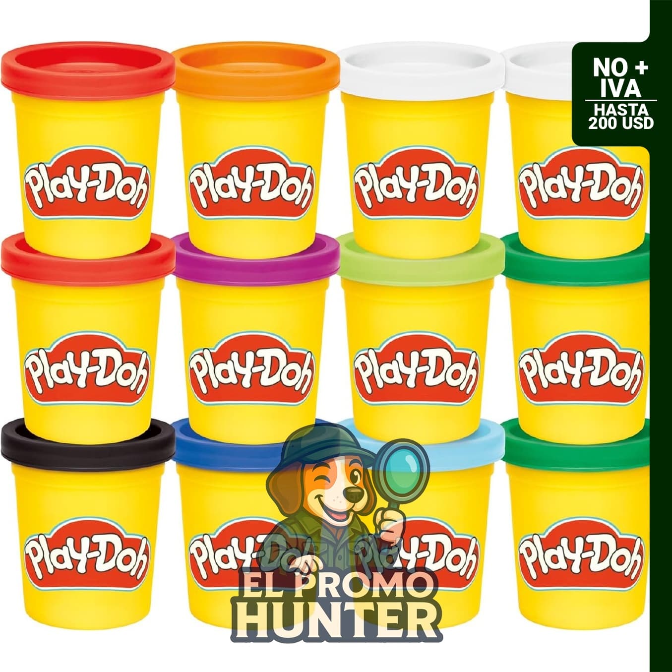 Play-Doh Jewel Colors, paquete de 12 latas de 113 g cada una, para manualidades y artes.