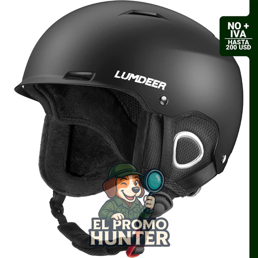 Casco de nieve LUMDEER para adultos, con carcasa de ABS y espuma EPS, forro cálido y ajuste de esfera.