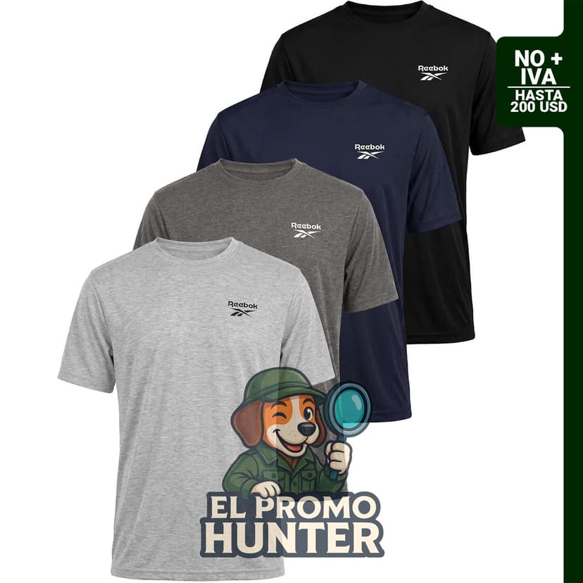 Paquete de 4 camisetas deportivas de algodón de manga corta con cuello redondo para niños y jóvenes.