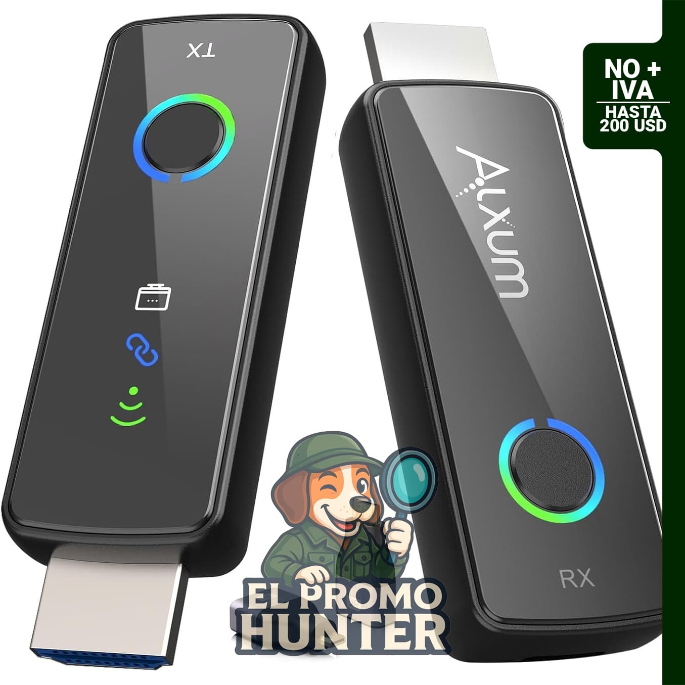 Transmisor y receptor HDMI inalámbrico 2026, 165 ft (50 m), decodificación 4K, salida 1080P a 60Hz.