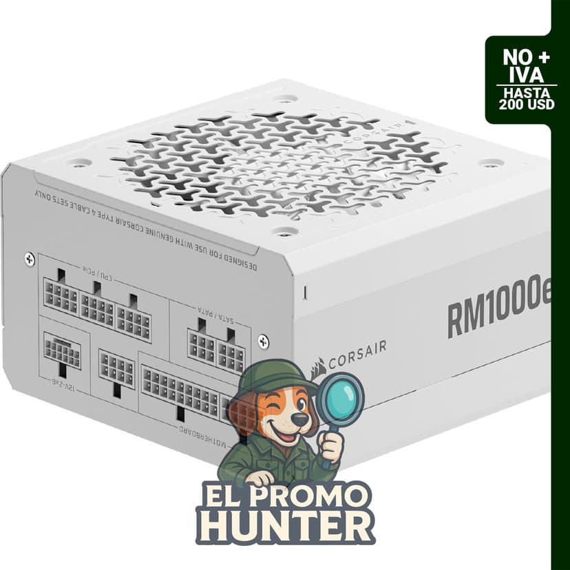 Fuente de alimentación ATX completamente modular de bajo ruido, 1000W, con cable 12V-2x6.