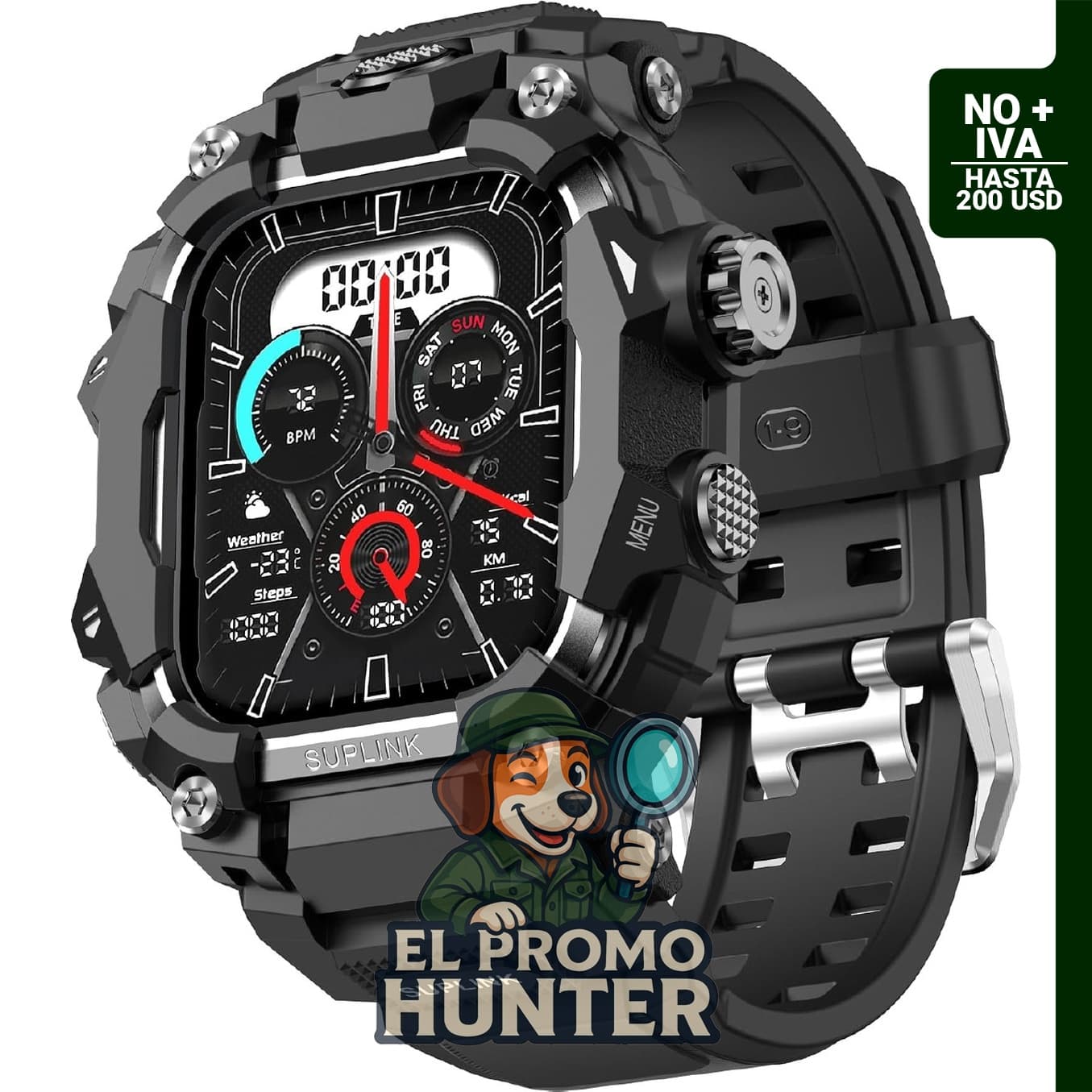 Correa deportiva resistente para Apple Watch, compatible con modelos 9/8/7, 1.772 in (4.5 cm).