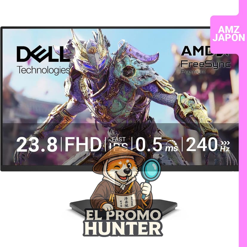 Monitor gaming Dell SE2426HG de 23.8" (60.45 cm), FHD, IPS, 240Hz, 0.5ms, con 2 HDMI y 1 DP.