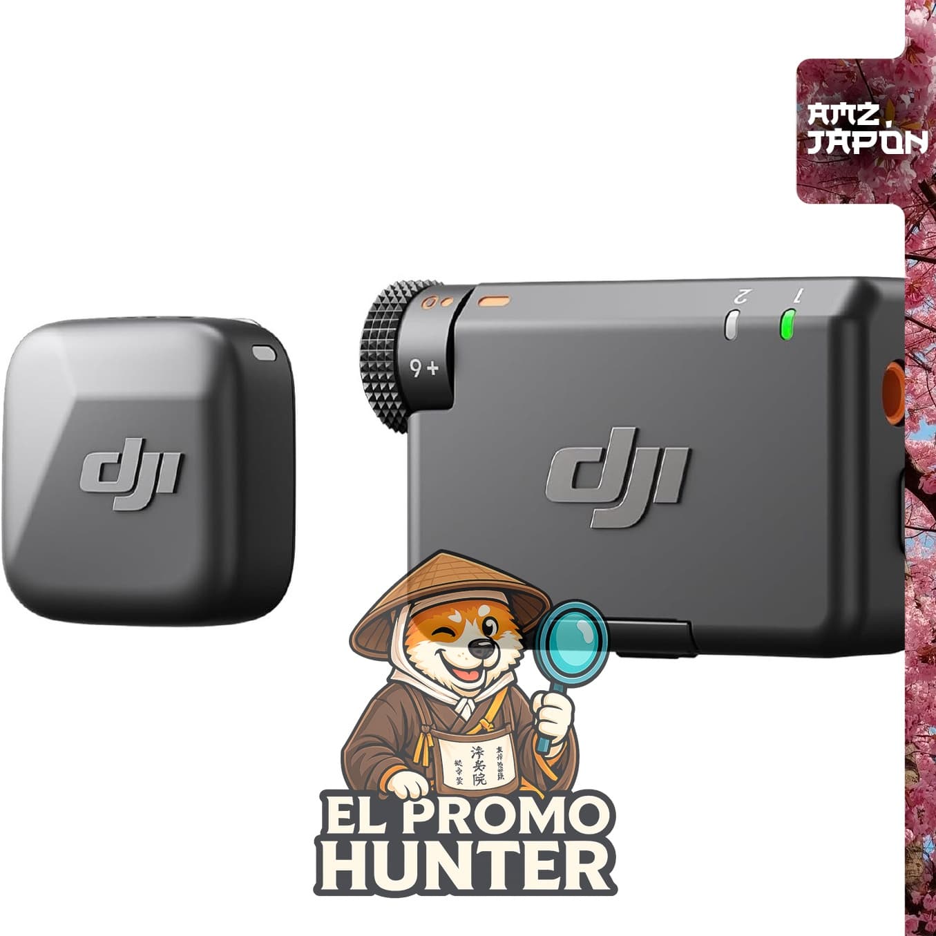 Micrófono inalámbrico DJI Mic Mini (1 TX + 1 RX) con cancelación de ruido y transmisión de 400 m.