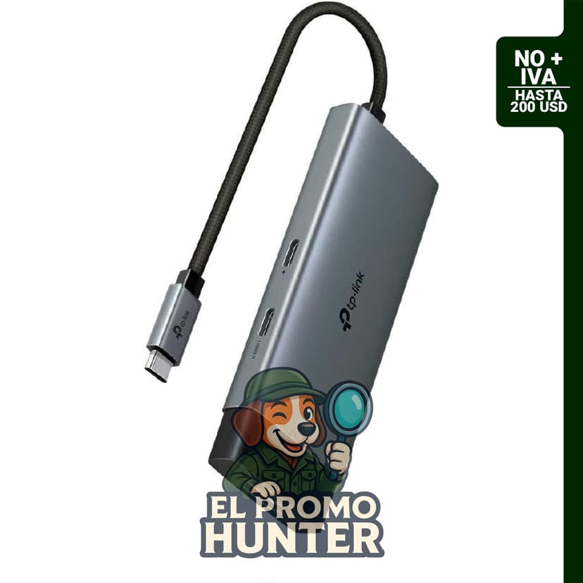 Adaptador multipuerto USB C Hub 5 en 1 (UH5020C) con HDMI 4K a 60Hz, 1 puerto USB-C y 2 puertos USB-A.