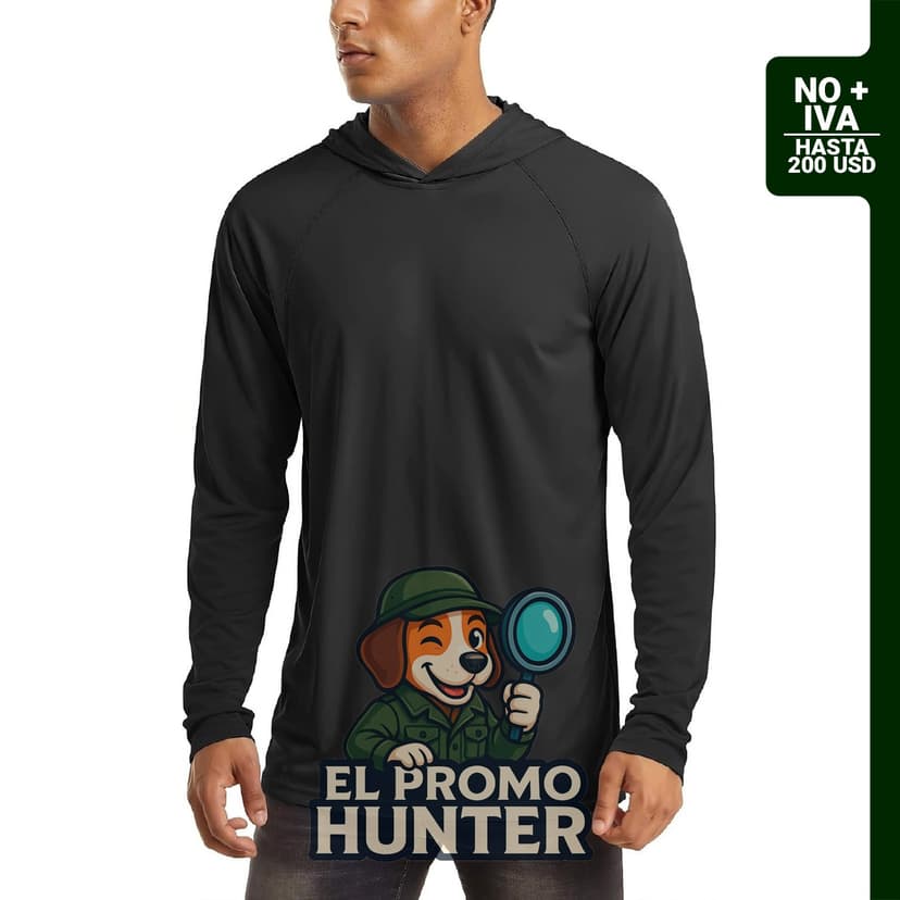Camisetas con capucha para hombre, manga larga, protección solar UPF 50+.