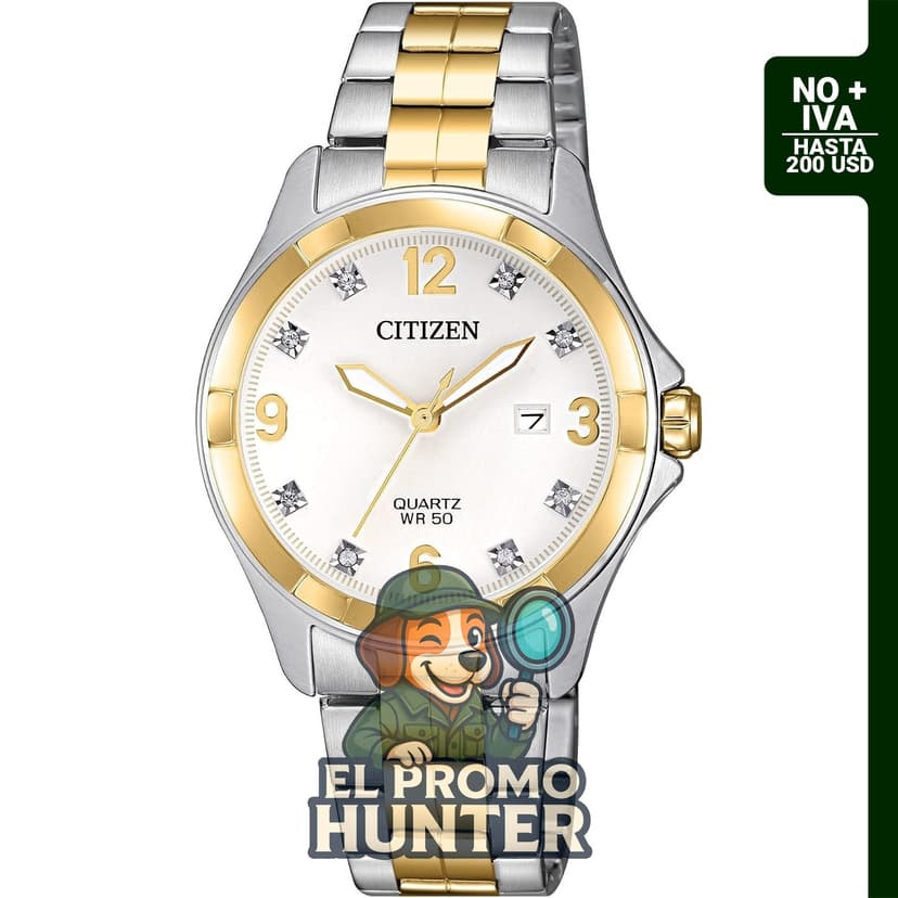 Reloj de cuarzo para mujer de Citizen, con caja de acero inoxidable y cristal.