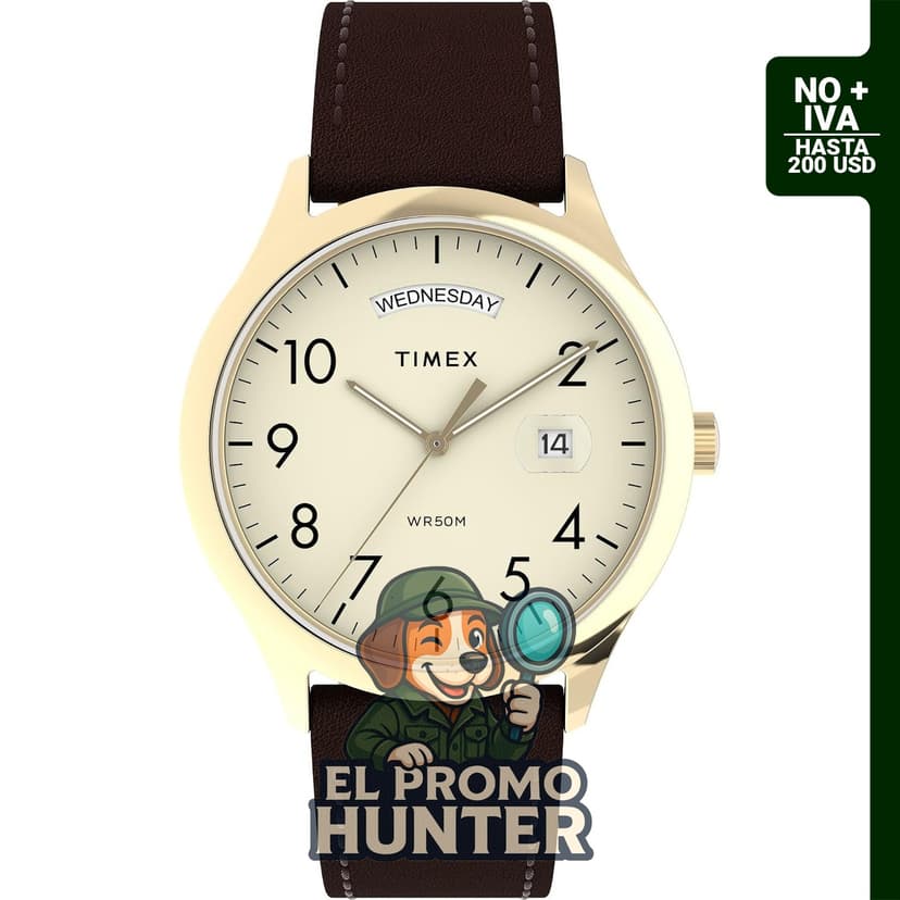 Reloj Timex Modern Easy Reader de 40 mm con correa negra y dial blanco, caja en tono plateado.