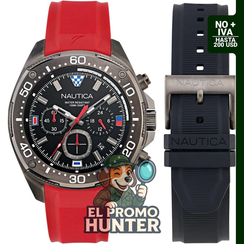 Reloj cronógrafo Nautica NCT Blue Sail para hombre.