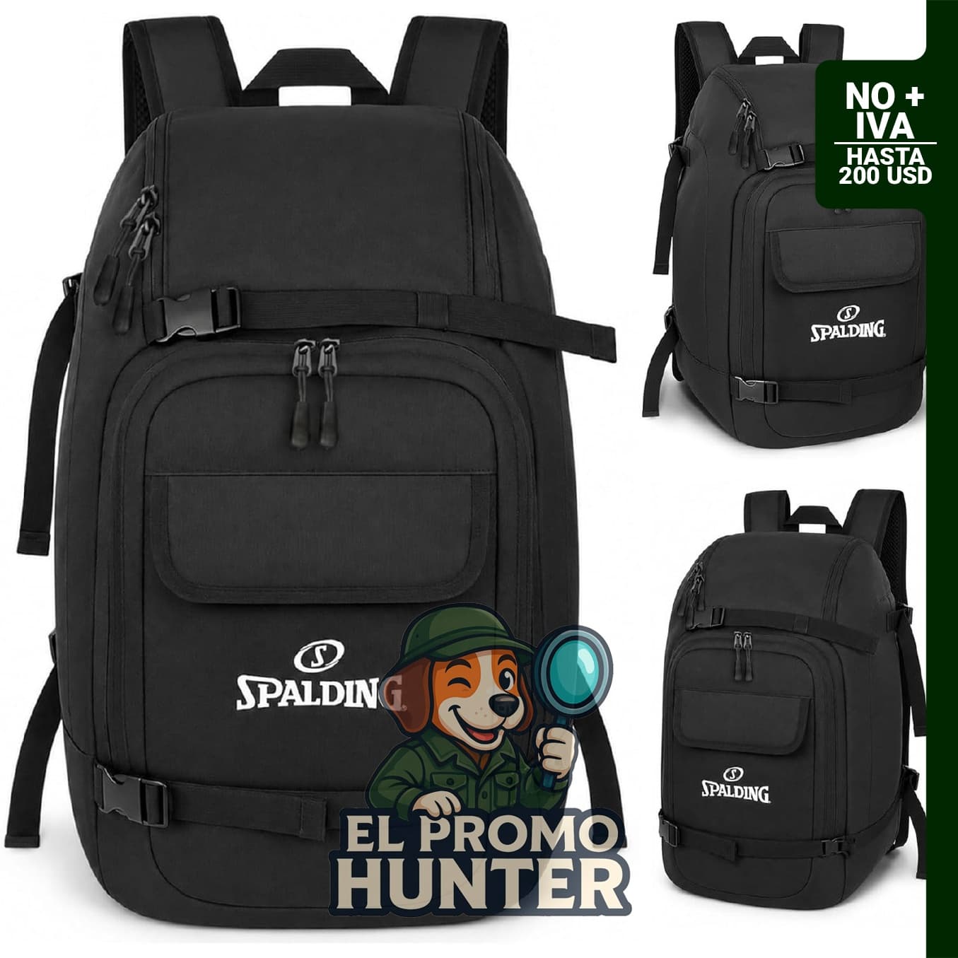 Mochila de camping y senderismo Spalding de 50L, resistente al agua, con compartimento para zapatos.
