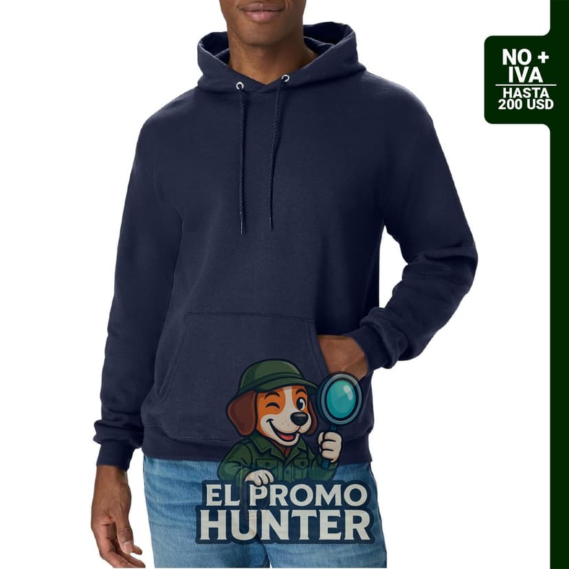 Sudadera unisex con capucha de forro polar EcoSmart de Hanes, disponible en tallas grandes.