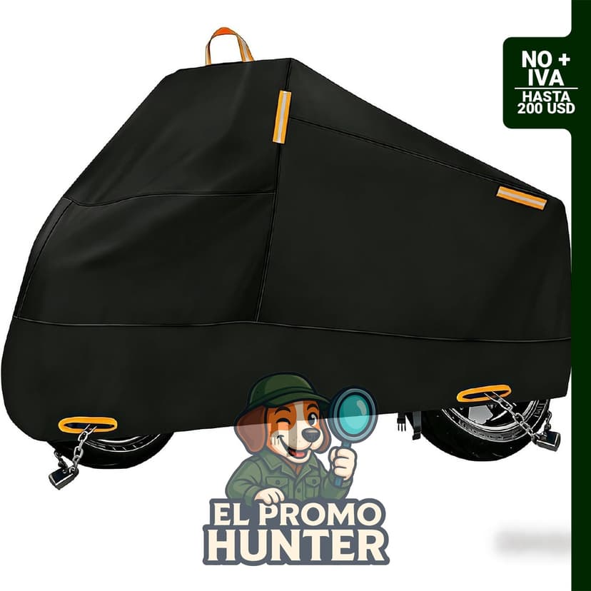 Funda para motocicleta StrtChrg, resistente a la intemperie, impermeable y reflectante.