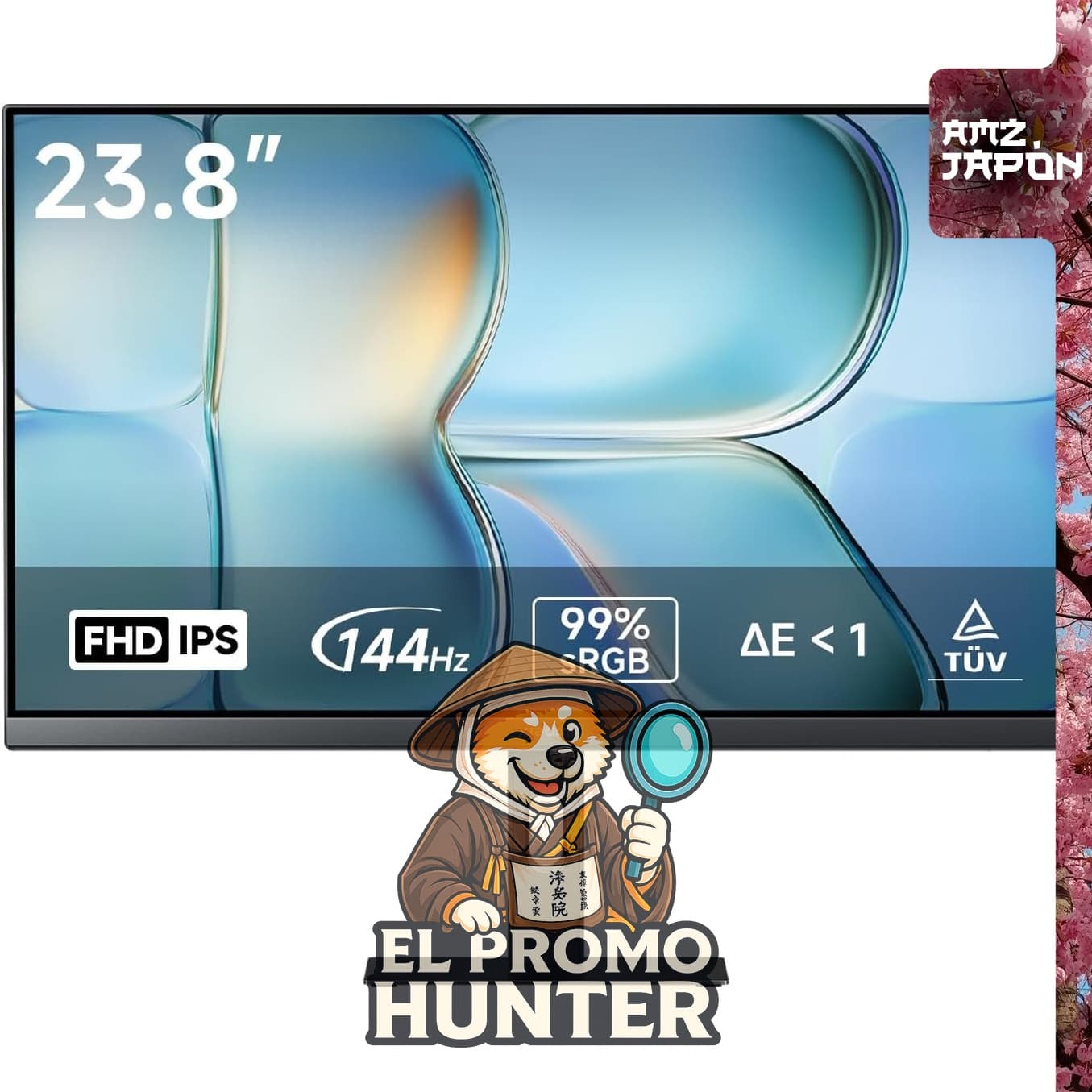 Monitor Xiaomi A24i de 24" (61 cm) FHD, 144Hz, panel IPS, sRGB 99%, 300 nits, compatible con VESA.