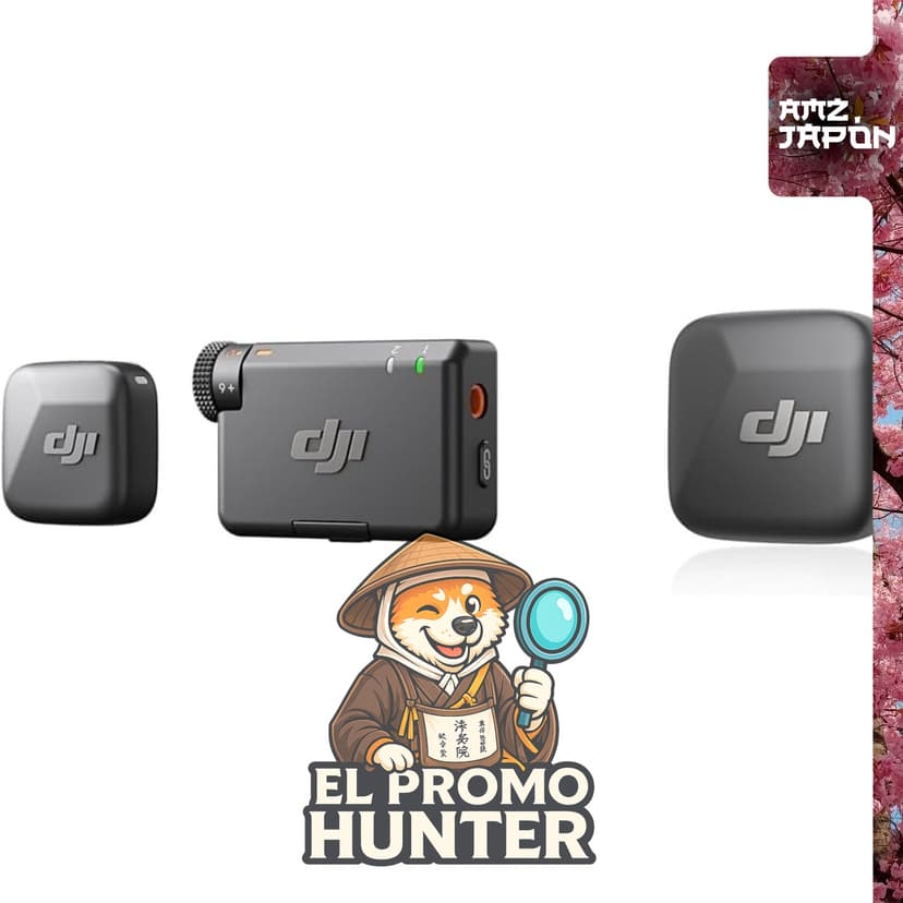 Micrófono inalámbrico DJI Mic Mini (2 transmisores y 1 receptor) para grabación de audio detallado.