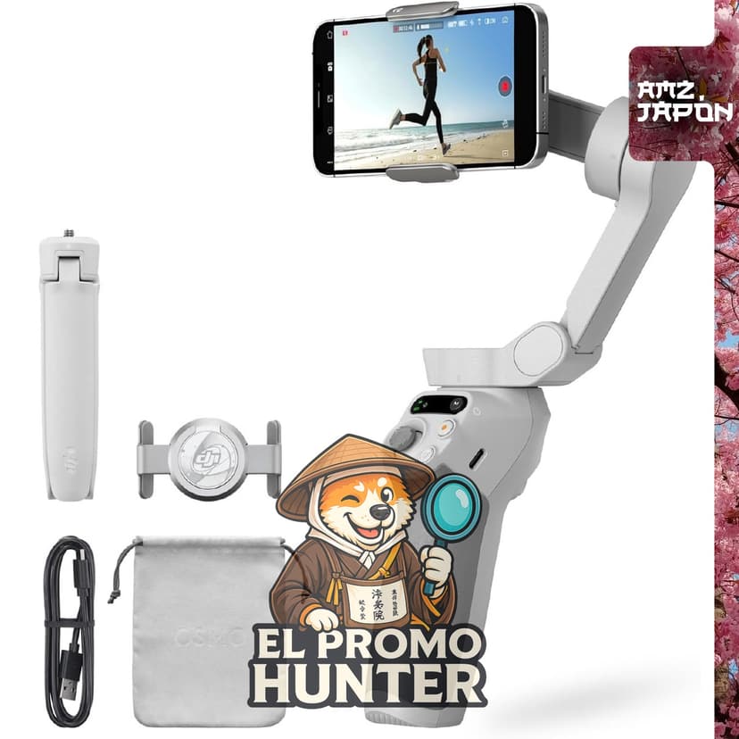 Estabilizador de smartphone DJI Osmo Mobile SE de 3 ejes, portátil y plegable, compatible con Android e iPhone.