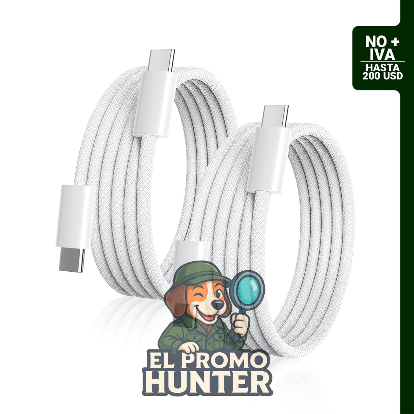 Paquete de 2 cables USB C a USB C de 6 pies (1.83 m) y 60 W, compatible con dispositivos Apple y Samsung.