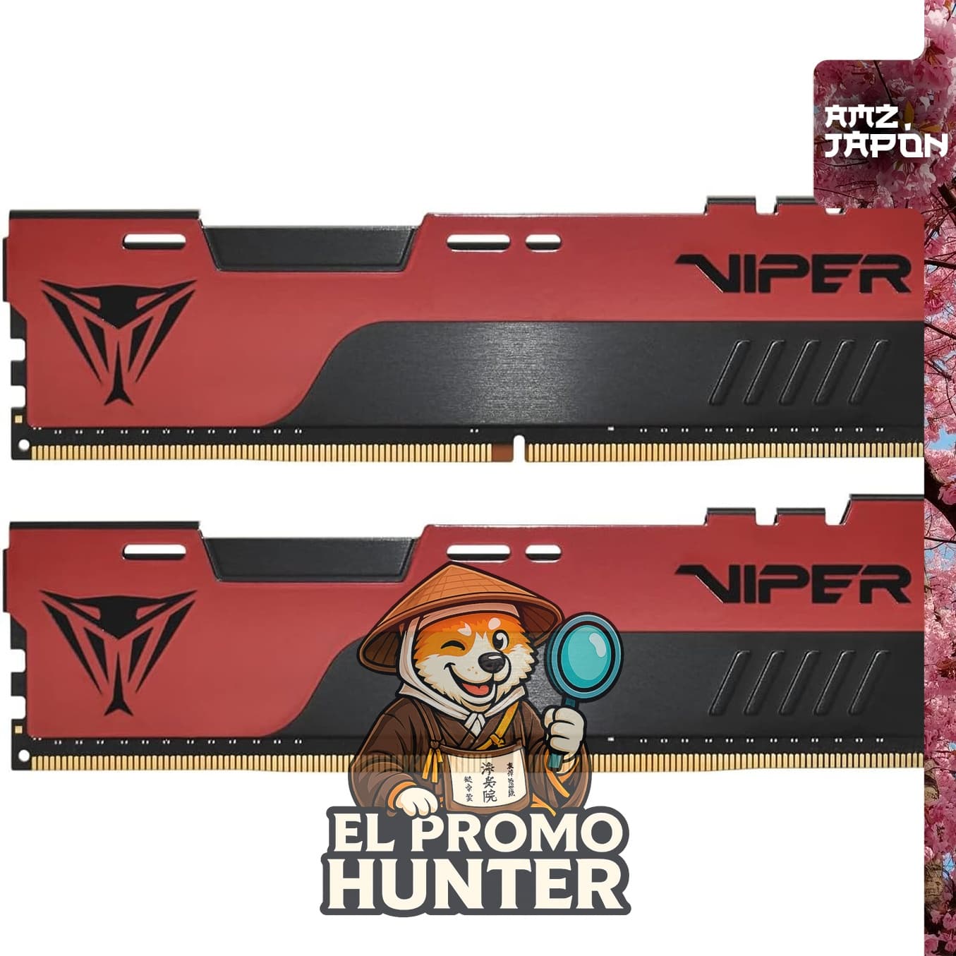 Memoria Patriot Memory Viper Elite II DDR4 de 16GB (2 x 8GB) con velocidad de 3200MHz.