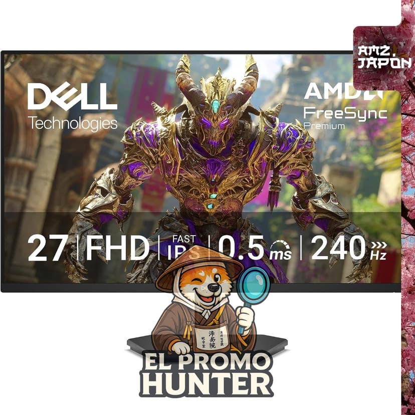 Monitor gaming Dell SE2726HG de 27" (68.6 cm), FHD, IPS, 240Hz, 0.5ms, con 2 HDMI y 1 DP.