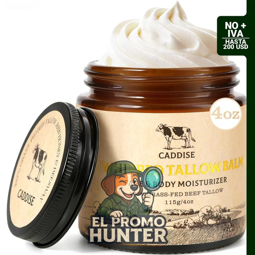 Sebo de res batida para la piel, crema hidratante natural para cara y cuerpo, 100% hecho a mano.