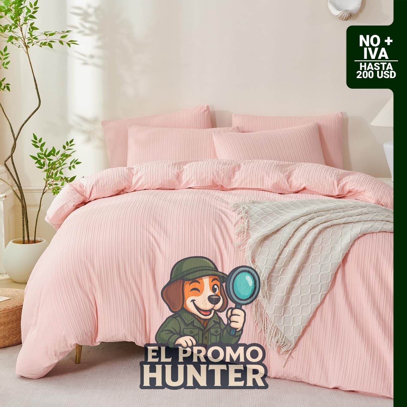 Juego de edredón de 3 piezas de microfibra, color rosa, tamaño Queen, incluye edredón y 2 fundas de almohada.