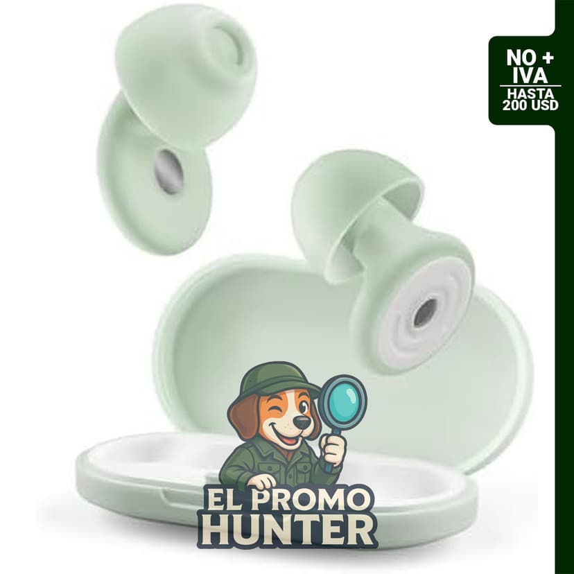 Tapones para los oídos de silicona reutilizables, reducción de ruido de 30 dB, 4 tamaños disponibles.