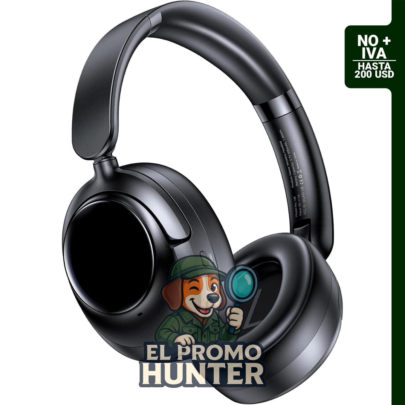 Auriculares inalámbricos ZINGBIRD con cancelación activa de ruido y Bluetooth 6.0, tiempo de reproducción de 120 horas.