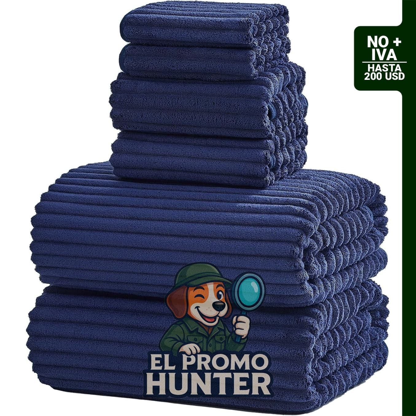 Juego de toallas de baño de microfibra de 6 piezas, incluye 2 toallas de baño extra grandes (76 x 152 cm), 2 toallas de mano y 2 paños de lavado.