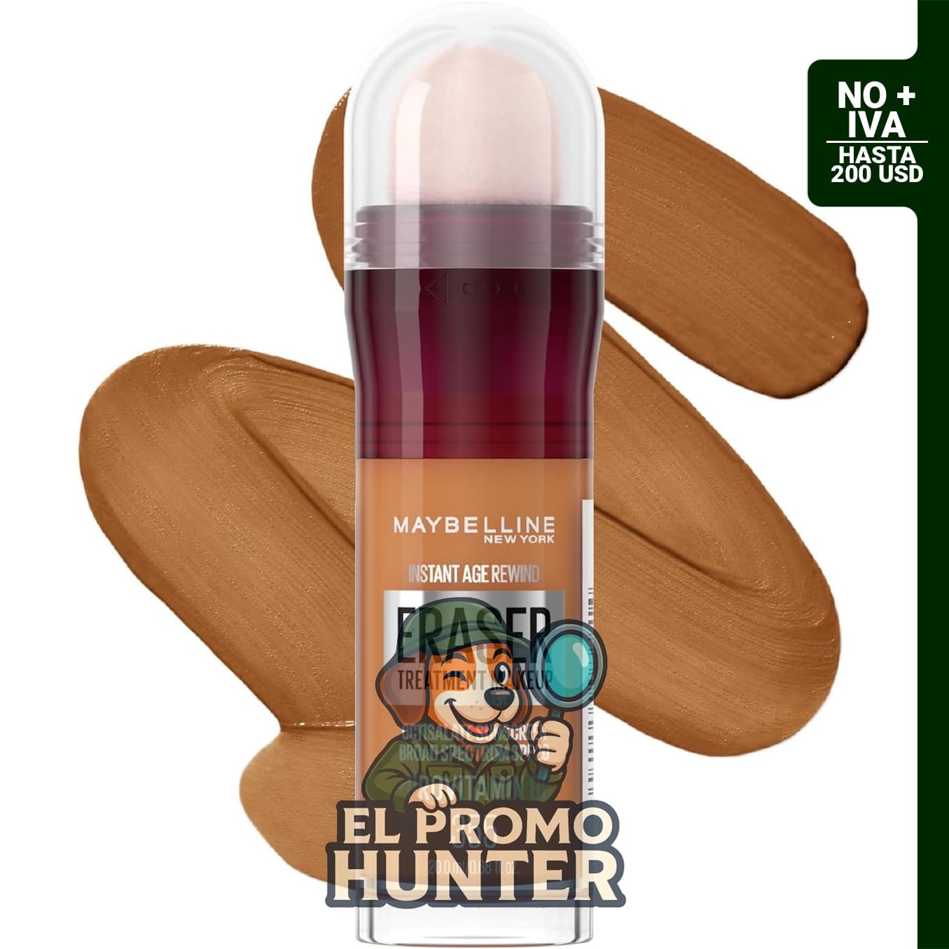 Maybelline Instant Age Rewind Base SPF 20, tono 355, 1 unidad.