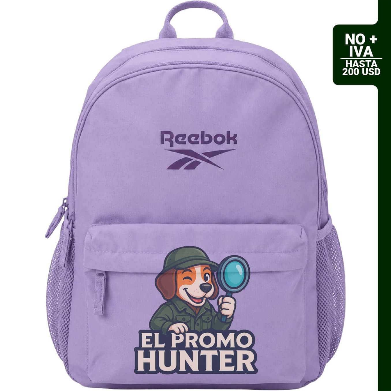 Mochila Reebok Element, ligera y multiusos, con compartimento para laptop y múltiples bolsillos organizadores.