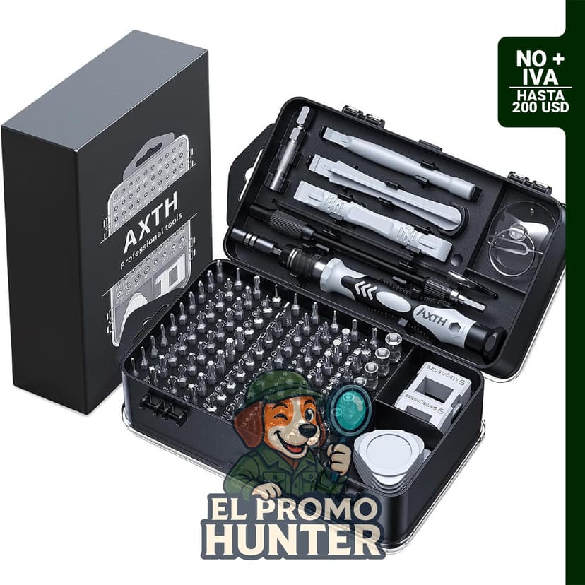 Juego de destornilladores de precisión 115 en 1, kit de herramientas de reparación magnética profesional.